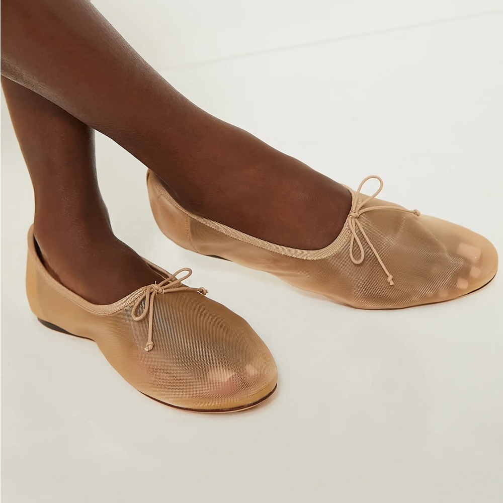 Loeffler Randall Caramel Mesh Landon Flats